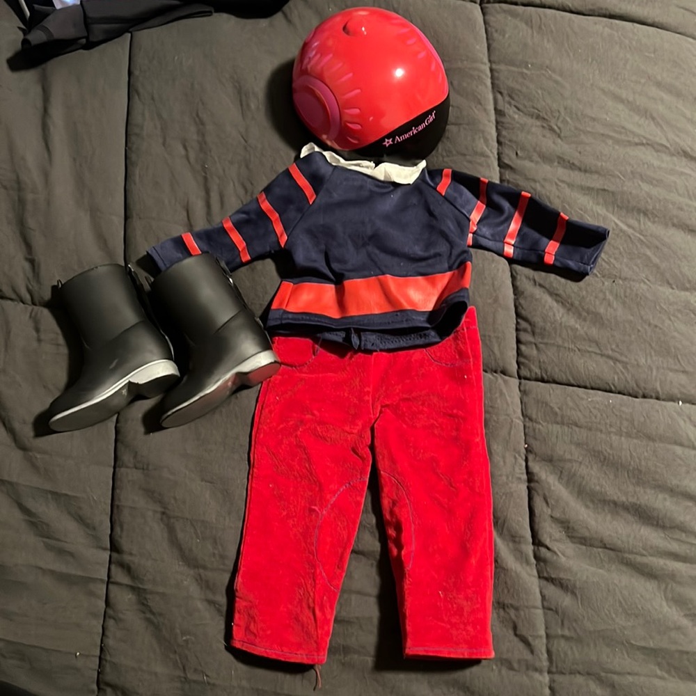 American girl, doll horse riding outfit